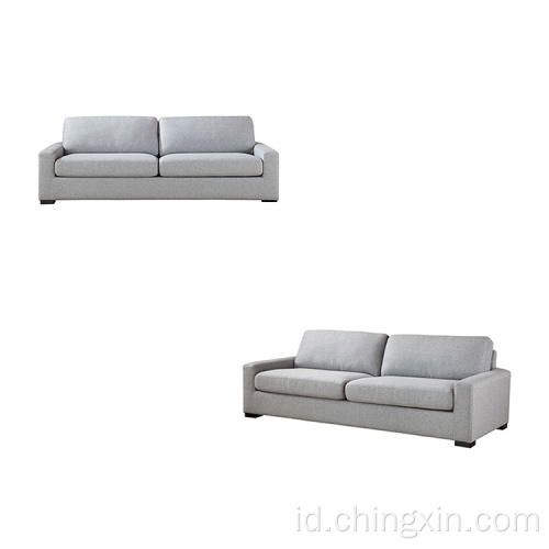 Kain abu-abu Sofa Set Ruang Tamu Furniture Sofa